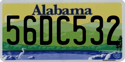 AL license plate 56DC532