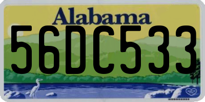 AL license plate 56DC533