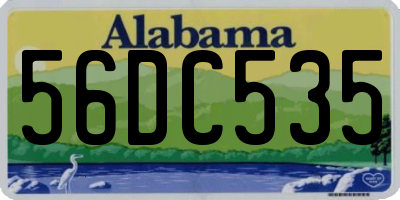 AL license plate 56DC535