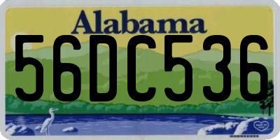 AL license plate 56DC536
