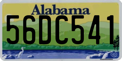 AL license plate 56DC541