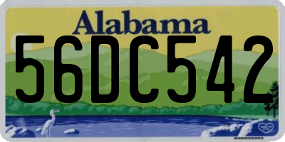 AL license plate 56DC542