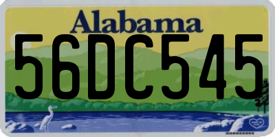 AL license plate 56DC545