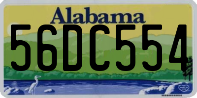 AL license plate 56DC554