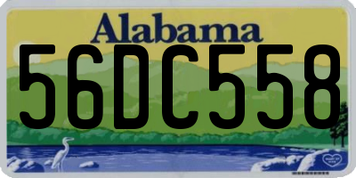 AL license plate 56DC558