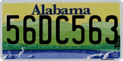 AL license plate 56DC563