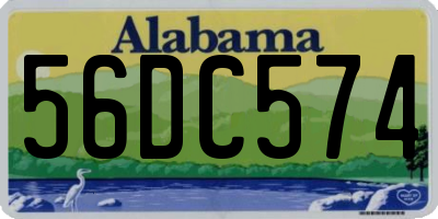 AL license plate 56DC574