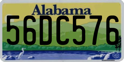 AL license plate 56DC576
