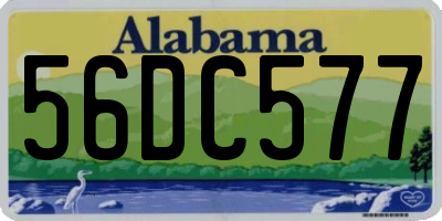 AL license plate 56DC577