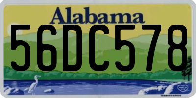 AL license plate 56DC578
