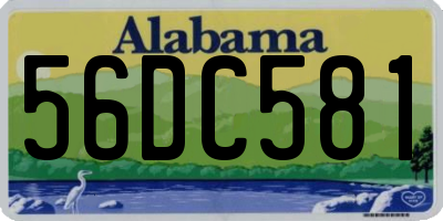 AL license plate 56DC581