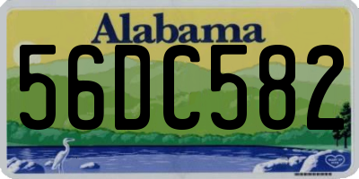 AL license plate 56DC582