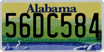 AL license plate 56DC584