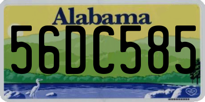 AL license plate 56DC585