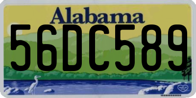 AL license plate 56DC589