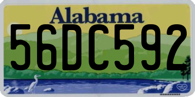 AL license plate 56DC592