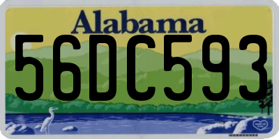 AL license plate 56DC593