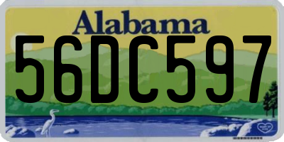 AL license plate 56DC597