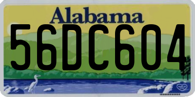 AL license plate 56DC604
