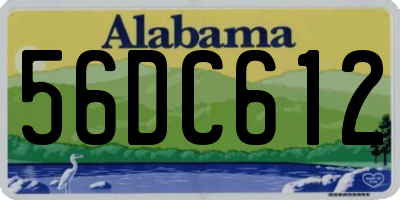 AL license plate 56DC612