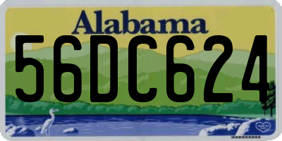 AL license plate 56DC624