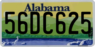 AL license plate 56DC625