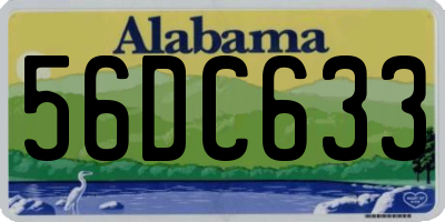 AL license plate 56DC633