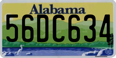 AL license plate 56DC634
