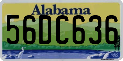 AL license plate 56DC636