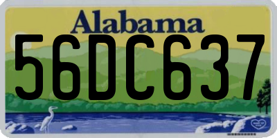 AL license plate 56DC637