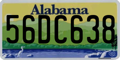 AL license plate 56DC638