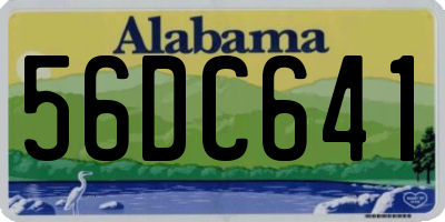 AL license plate 56DC641