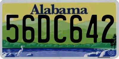 AL license plate 56DC642
