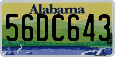 AL license plate 56DC643
