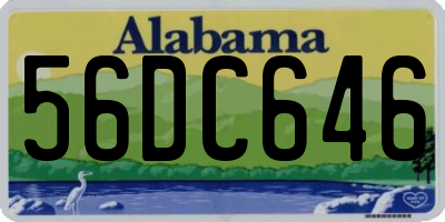 AL license plate 56DC646