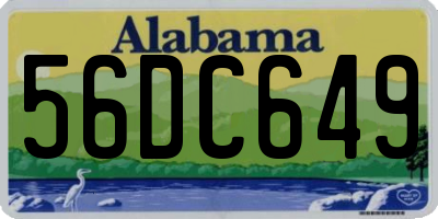 AL license plate 56DC649