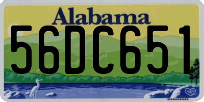 AL license plate 56DC651
