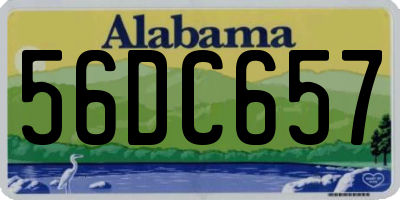 AL license plate 56DC657