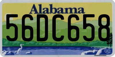 AL license plate 56DC658