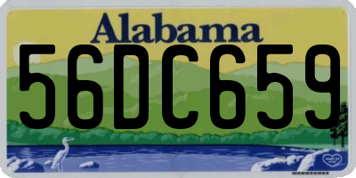 AL license plate 56DC659