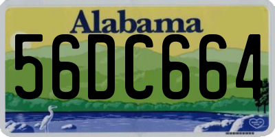 AL license plate 56DC664