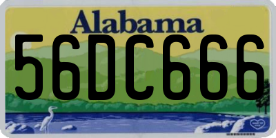 AL license plate 56DC666