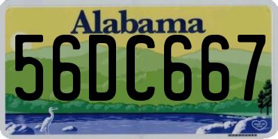 AL license plate 56DC667