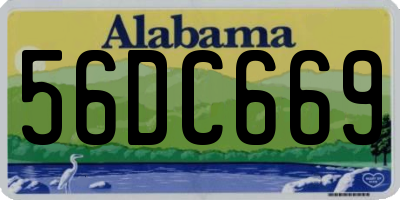 AL license plate 56DC669