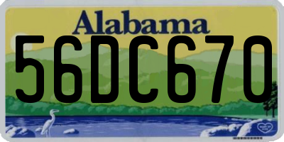 AL license plate 56DC670