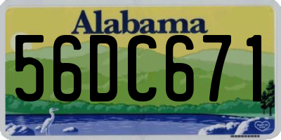 AL license plate 56DC671