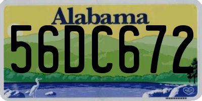 AL license plate 56DC672