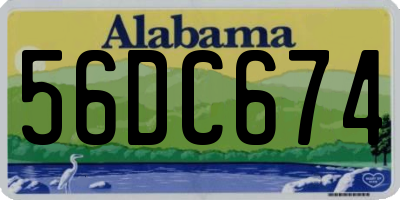 AL license plate 56DC674