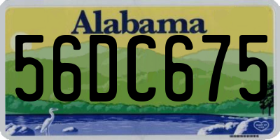 AL license plate 56DC675