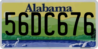 AL license plate 56DC676